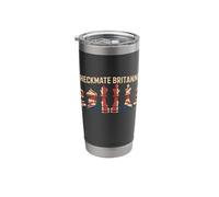 Checkmate Britannia British Flag Chess Pieces Chess Player Stainless Steel Insulated Tumbler