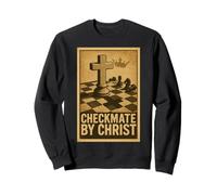 Checkmate By Christ Vintage Christian Chess Poster Sweatshirt