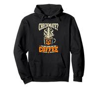 Checkmate I'm Only Here For The Coffee Funny Chess King Pullover Hoodie