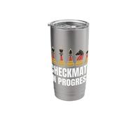 Checkmate in Progress German Flag Chess Pieces Chess Player Stainless Steel Insulated Tumbler