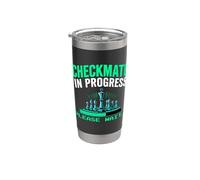 Checkmate in Progress Please Wait.. Funny Chess Player Lover Stainless Steel Insulated Tumbler