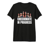 Checkmate in Progress UK Flag Chess Pieces British Chess Premium T-Shirt