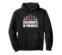 Checkmate in progress UK flag chess pieces British chess Pullover Hoodie