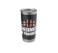 Checkmate in Progress UK Flag Chess Pieces British Chess Stainless Steel Insulated Tumbler