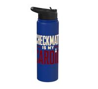 Checkmate is My Cardio Chess Player Stainless Steel Insulated Water Bottle