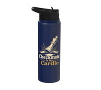 Checkmate is My Cardio Chess Player Stainless Steel Insulated Water Bottle