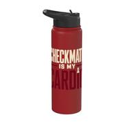 Checkmate is My Cardio Chess Player Stainless Steel Insulated Water Bottle