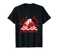 Checkmate - White Knight Crushes a Black Queen Chess T-Shirt