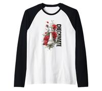 Checkmate with Roses - Chess Aesthetic Power Design Raglan Baseball Tee