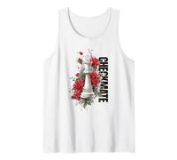 Checkmate with Roses - Chess Aesthetic Power Design Tank Top