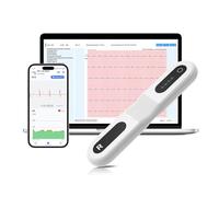 CheckMe ER1-LW 24 Hour Wearable ECG Monitor for Home Use, AI ECG Analysis Holter ECG with OLED Screen, ECG Event Marker Function, Compatible with Generic Electrode Pads