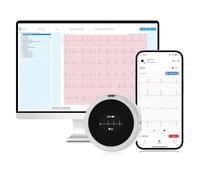 CheckMe LepodPro 10-Electrode 12-Lead ECG Monitor, 24-Hour Long-Term ECG Monitors for Home Use, AI Analysis of 17 Arrhythmias, OLED Display & 72h Battery