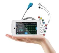 CheckMe Portable 12-Lead ECG Machine with Glasgow Algorithm Professional Digital ECG Machine, Real-time ECG Data Acquisition and Analysis, WIFI Data Transfer and Report Printing