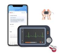 CheckMe Portable ECG Monitor with Touch Screen, 30s/60s/5min ECG Recording, AI ECG Analysis, Home ECG Machine Supports Dual Users, Mobile Hearth Monitor, Unlimited Storage on Phone & PC