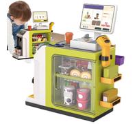 Checkout Toy | Pretend Coffee Maker | Kids Grocery Counter Set | Interactive Playset Builds Math Skills Social Confidence Through Safe Durable Sensory Learning Play