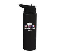 Checkpoint Charlie Cold War Berlin Wall East Germany France Stainless Steel Insulated Water Bottle
