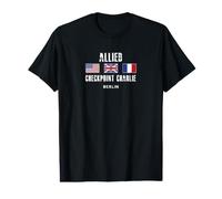 Checkpoint Charlie Cold War Berlin Wall East Germany France Value Graphic T-Shirt