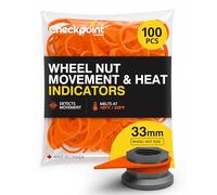 Checkpoint High-Temperature Wheel Nut Indicator 33 mm Orange - Visual Indicator for Fleets, Industrial Trucks, and Goods Transporters - Lug Nut Arrows Orange 33 mm (Bag of 100 Pcs)