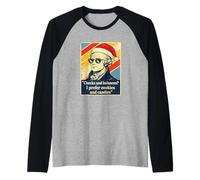 Checks and Balances Alexander Hamilton Santa Christmas Xmas Raglan Baseball Tee