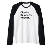 Checks Balances Repeat Constitutional Raglan Baseball Tee
