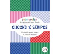 Checks & Stripes - Patterned Scrapbook Paper: 20 Double-Sided A5 Sheets - Patterned Paper Book for Scrapbooking, Crafting, Decoupage, Junk Journaling and Papercrafts.