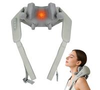 CheckSimple Upgraded Therapexa Neck & Shoulder Massager,Cordless Neck Massager with Heat,6D Deep Kneading Shiatsu Massager for Back,Shoulder & Leg Pain Relief(8D,Grey)