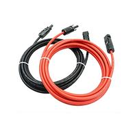 Chedin Solar Panel Extension Cable -1M/2M/3M/5M/10M/20M/30M 10AWG(6mm²)，Harness Wiring Wire Adapter with Connector，Tinned Copper Electrical Wire Cable- Red+Black(6mm²5M)
