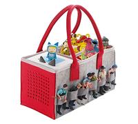 Chedin Tonie Toniebox Accessories Protective Case Organiser with Figures Storage Plenty of Space Bag for Toniebox Starter Set and Tonies Figure Carry Bag (Grey + Red)