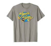 Cheech & Chong Classic Text Logo Floating Cartoon Faces T-Shirt