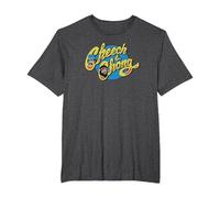 Cheech & Chong Classic Text Logo Floating Cartoon Faces T-Shirt, Men's Big and Tall, Dark Heather Grey, 2X Tall