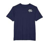 Cheech & Chong Classic Text Logo Small Pocket Size T-Shirt, Men's Big and Tall, Navy Blue, 4X Tall