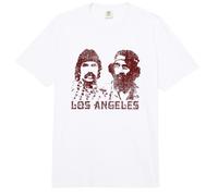 Cheech & Chong Los Angeles Distressed Effect Stencil Faces Comfort Colors Adult Heavyweight T-Shirt