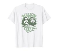 Cheech & Chong Mellow Out Classic Portraits T-Shirt, Men, White, 6X-Large