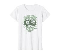 Cheech & Chong Mellow Out Classic Portraits T-Shirt, Women, White, X-Small