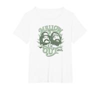 Cheech & Chong Mellow Out Classic Portraits T-Shirt, Women's Plus, White, 5X
