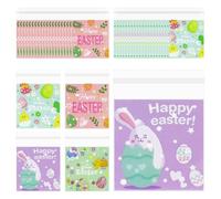 CHEEERYMAGIC Easter Cellophane Bags, 100 PCS Self Adhesive Easter Cookies Bags 4 Styles Easter Goodie Treat Bags Easter Sweet Cone Bags for Cookie Gift Easter Party Favor Supplies A4FHPKD(A)