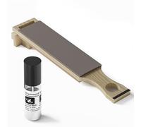 Cheefarcuut leather strop kit,double sided genuine cowhide with diamond polishing compounds,Knife Sharpening Strop,Knife Stropping Block 15.7''x3.1''