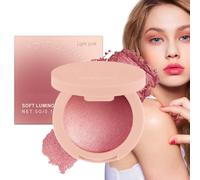Cheek Brush, Makeup Teak Pink Powder, Shimmer High Coloring Cosmetics, Long Lasting Beauty Product, Contour Highlight Contour for All Skin Tones