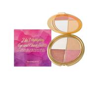 Cheek Palette & Eyeshadow Palette - 4-In-1 Highlight Shades Makeup for Blush - Multi-Purpose Makeup Palettes Contour Kit - Metallic Shimmer Eye & CheekPalette Portable Compact 8.8g