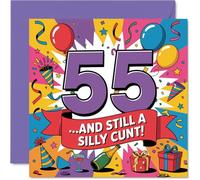 Cheeky 55th Birthday Card - Still Got It at 55 - Bold, Playful Graphics with a Cheeky Punchline - Guaranteed to Get the Room Laughing - 145mm Square, Envelope Included