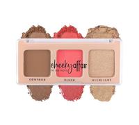Cheeky Affair The Face Palette | Perky, 8.6gm | Multipurpose 3-in-1 Contour, Blush & Highlighter Palette | Long-Lasting | Waterproof & Sweatproof