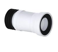 Cheeky Bathrooms Viva Slinky-Fit Flexible 4" WC Pan Connector 240-500mm White PP & Rubber 85-107mm Inlet 4" Outlet Extremely Flexible Wire-Reinforced
