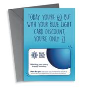 Cheeky Birthday Card - 60th - Blue Light Card