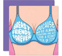 Cheeky Birthday Card, Breast Friends Forever