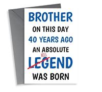 Cheeky Birthday Card - Brother - 40th