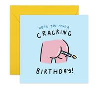 Cheeky Birthday Card - Cracking B*m Design - Jokes for Him, Her, Friend, Boyfriend, Girlfriend, Colleagues, Coworker, Bestie, BFF, Sister, Brother, Boy, Girl, Women, Men- Comes with Stickers