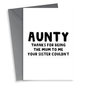 Cheeky Card for Aunty - Mother's Day Card for Aunty - Auntie - Like a Mum