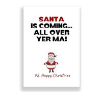 Cheeky Cards Christmas Greeting Card, Funny Adult Humour, Single Card with Kraft Envelope, 12.7 x 17.8 cm, Premium 300GSM FSC-Certified
