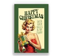 Cheeky Cards Christmas Greeting Card, Funny Adult Humour, Single Card with Kraft Envelope, 12.7 x 17.8 cm, Premium 300 GSM FSC-Certified