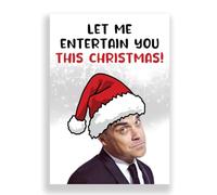 Cheeky Cards Christmas Greeting Card, Funny Robbie Williams Theme, Premium 300 GSM Card Stock, 12.7 x 17.8 cm, Includes Recycled Kraft Envelope